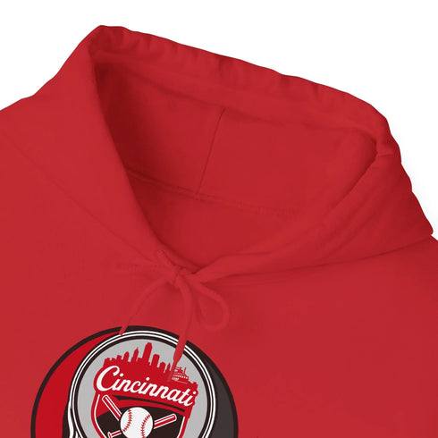 Grateful Dead - Cincinnati Reds Grateful Dead Unisex Heavy Blend Hoodie - Hooded Sweatshirt - StealieShop